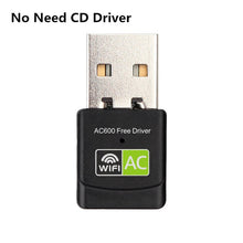Load image into Gallery viewer, Free Driver USB Wifi Adapter 600Mbps Wi fi Adapter 5 ghz Antenna USB Ethernet PC Wi-Fi Adapter Lan Wifi Dongle AC Wifi Receiver